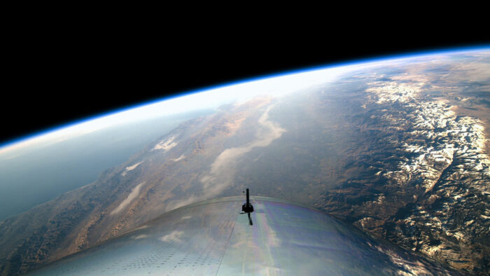 A breathtaking view of the Earth from Virgin Galactic’s first suborbital space flight in 2018 (Image credit: Virgin Galactic)